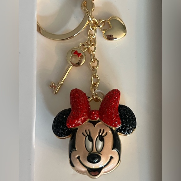 Disney Minnie Mouse Keychain/Bag Charm - Crystal Embellished Bow and Minnie Ears - Picture 2 of 4